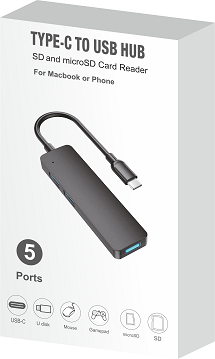 HUB USB-C -5 IN 1- CARD READER(图1)